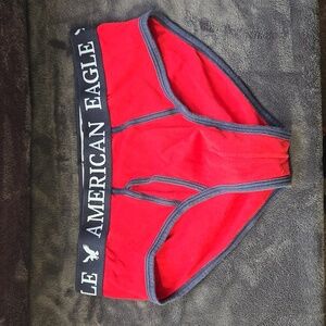 Vintage RARE American Eagle Briefs w/Fly - Red